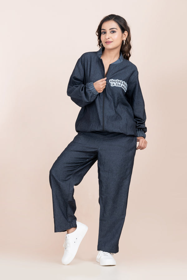 DRINKERBELL- DENIM JOGGER SET