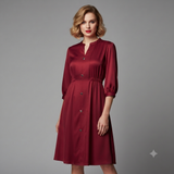 Heart-Accent Smocked Waist Maxi Dress WK-669