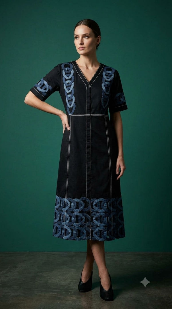 Midnight Knot Dress WK-1051