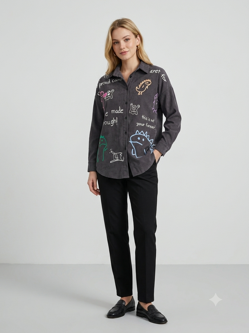 Sketchbook Vibe Casual Shirt