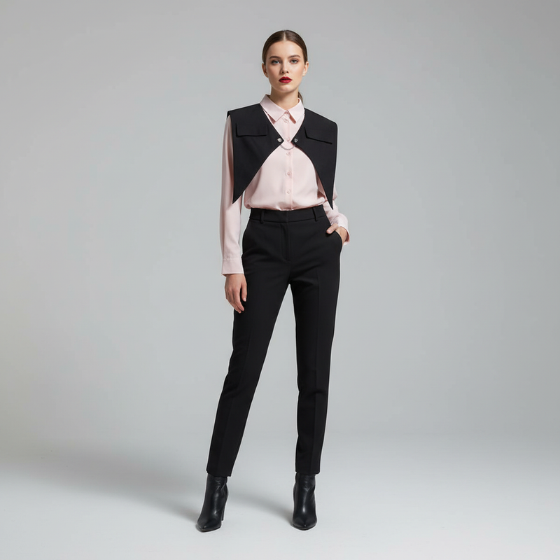 Origami Accent Panel Shirt