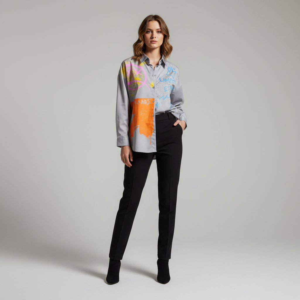 Concrete Splatter Graphic Shirt