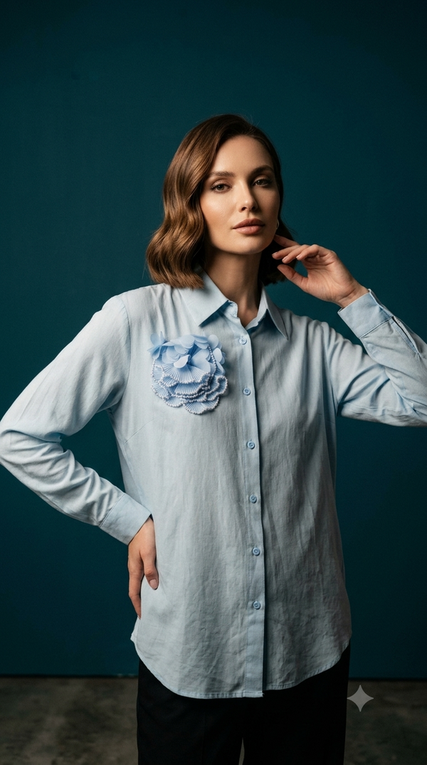 Ice Blue Rosetta Shirt