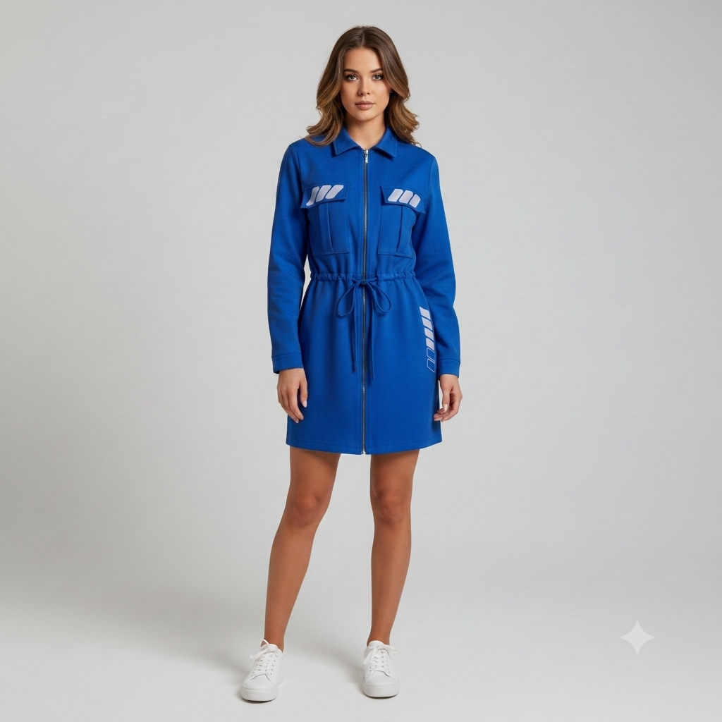 Drawstring Utility Dress WK-502