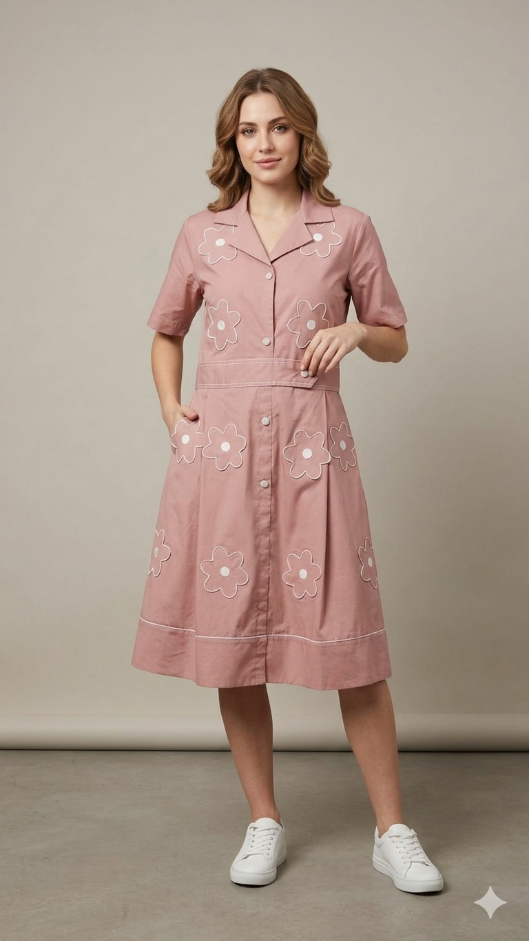 Flora Layered Tie-Side Bib Dress