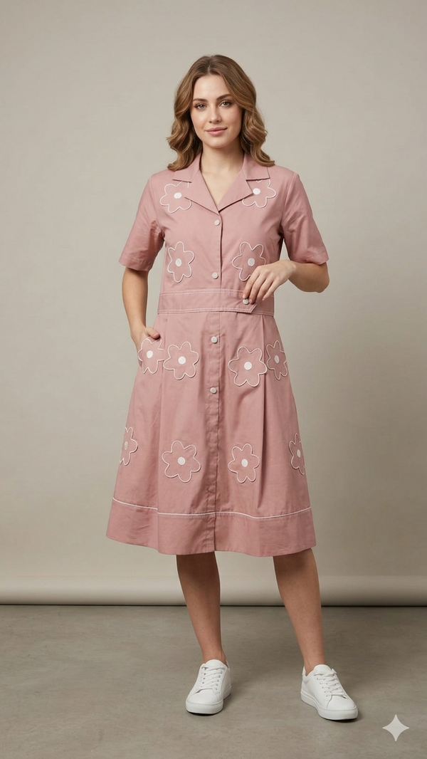 Flora Layered Tie-Side Bib Dress