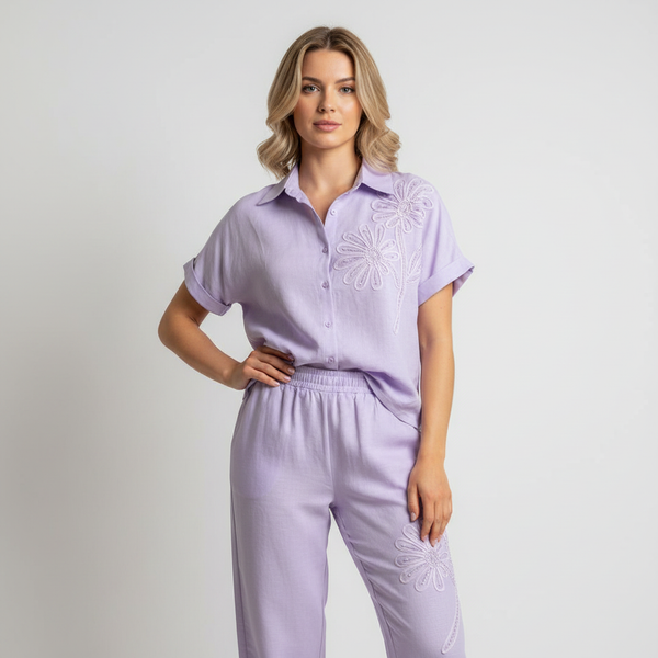 Blossom Pearl-Embellished Co-Ord Set