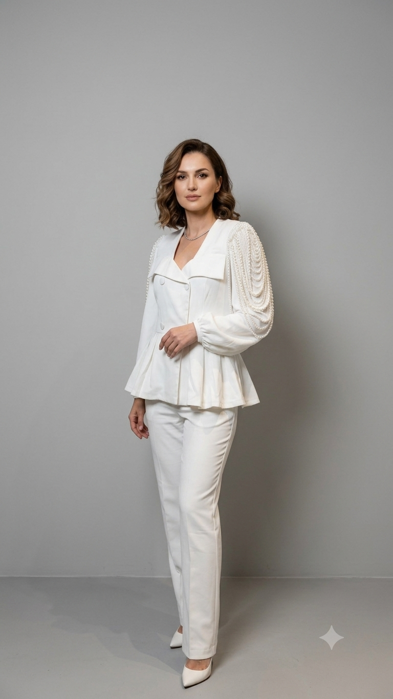 Dream Beaded Fringe Blazer Co-Ord Set WK-703