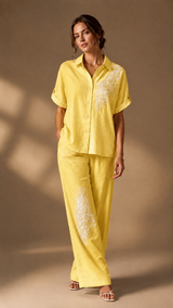 Soft Petal Embellished Co-Ord WK-704