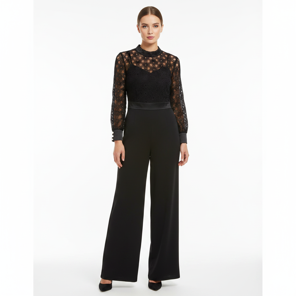 Caramel Lace-Bodice Jumpsuit WK-710