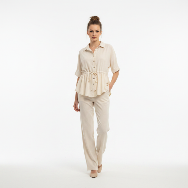 Drawstring Linen Co-Ord Set