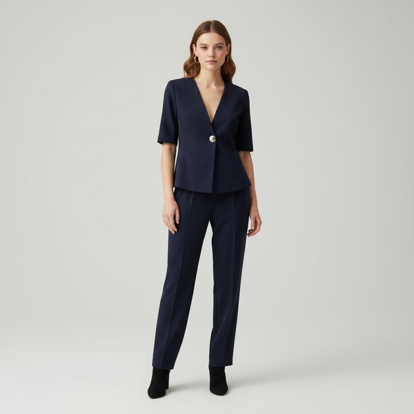 Midnight Navy Statement Button Co-Ord Set