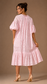 Schiffli Midi Dress WK-721