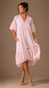 Schiffli Midi Dress WK-721