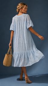 Schiffli Midi Dress WK-721
