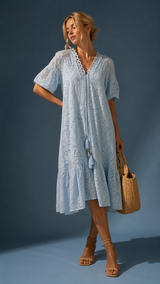 Schiffli Midi Dress WK-721
