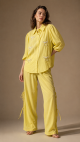 Pearl Bow Co-Ord Set WK-725