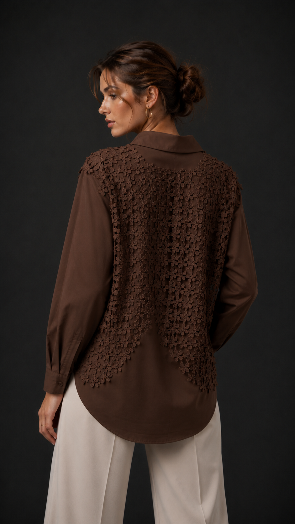 Freya Crochet Vest 2-in-1 Shirt Set WK-748