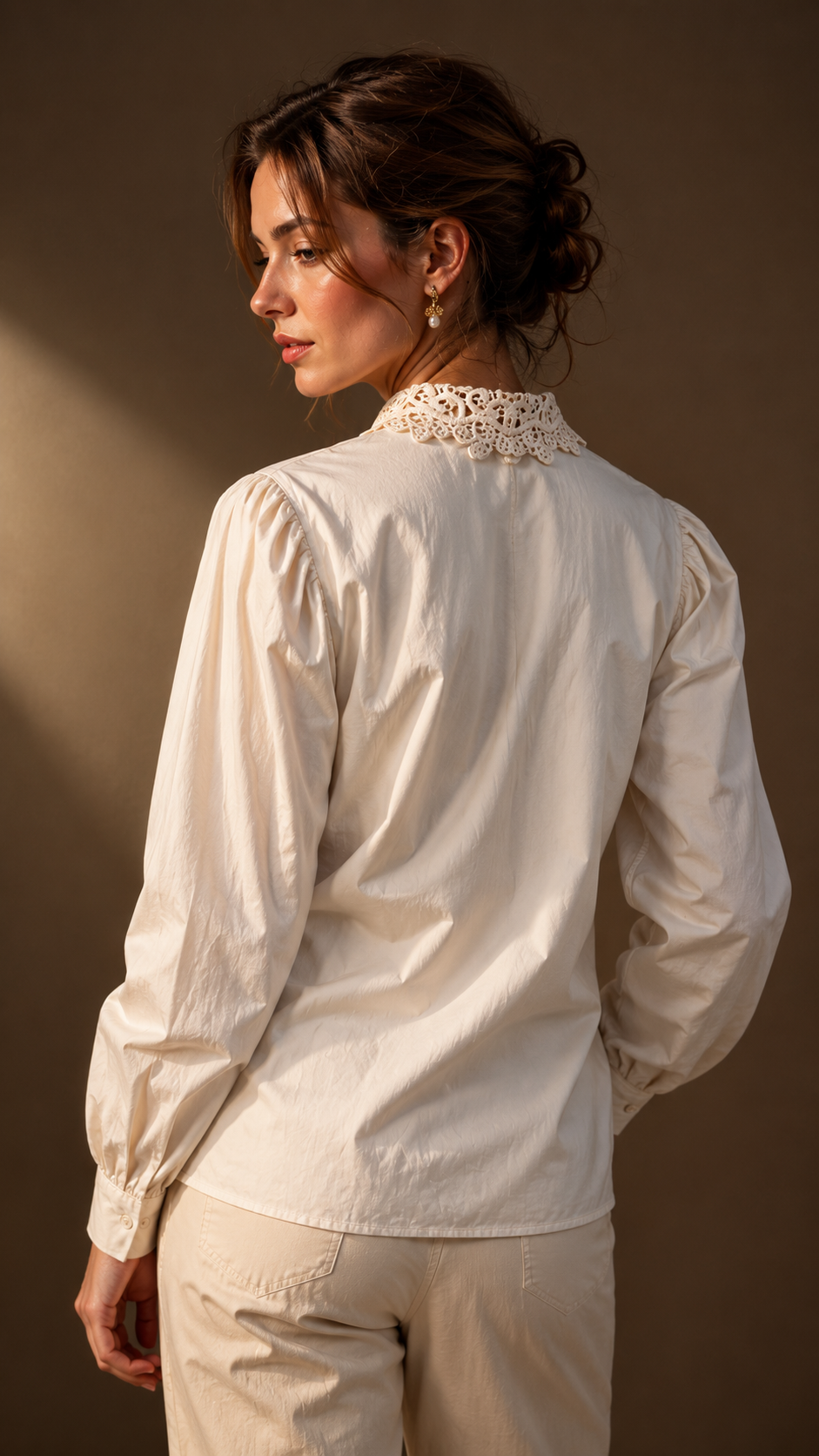 Dahlia Guipure Lace Collar Shirt WK-760