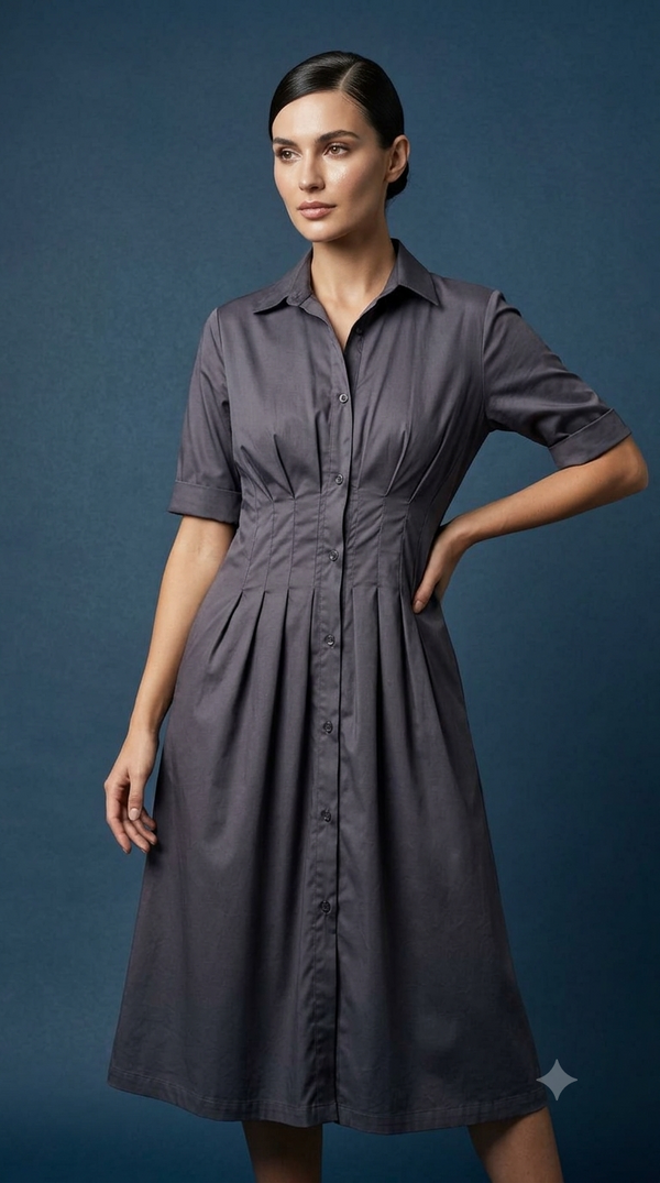 Lavender Grace Button-Front Dress WK-980