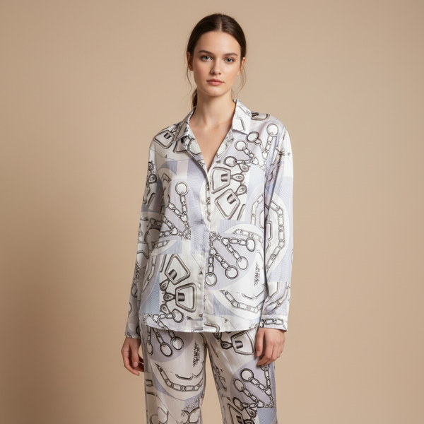 Monochrome Equestrian Chain Nightsuit
