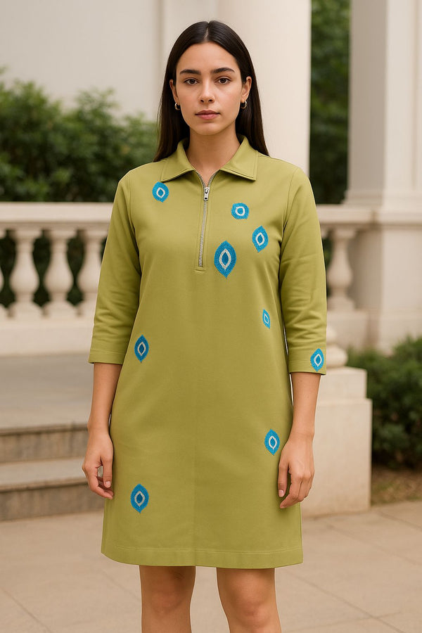 EVIL EYE  EMBROIDERED LONG DRESS