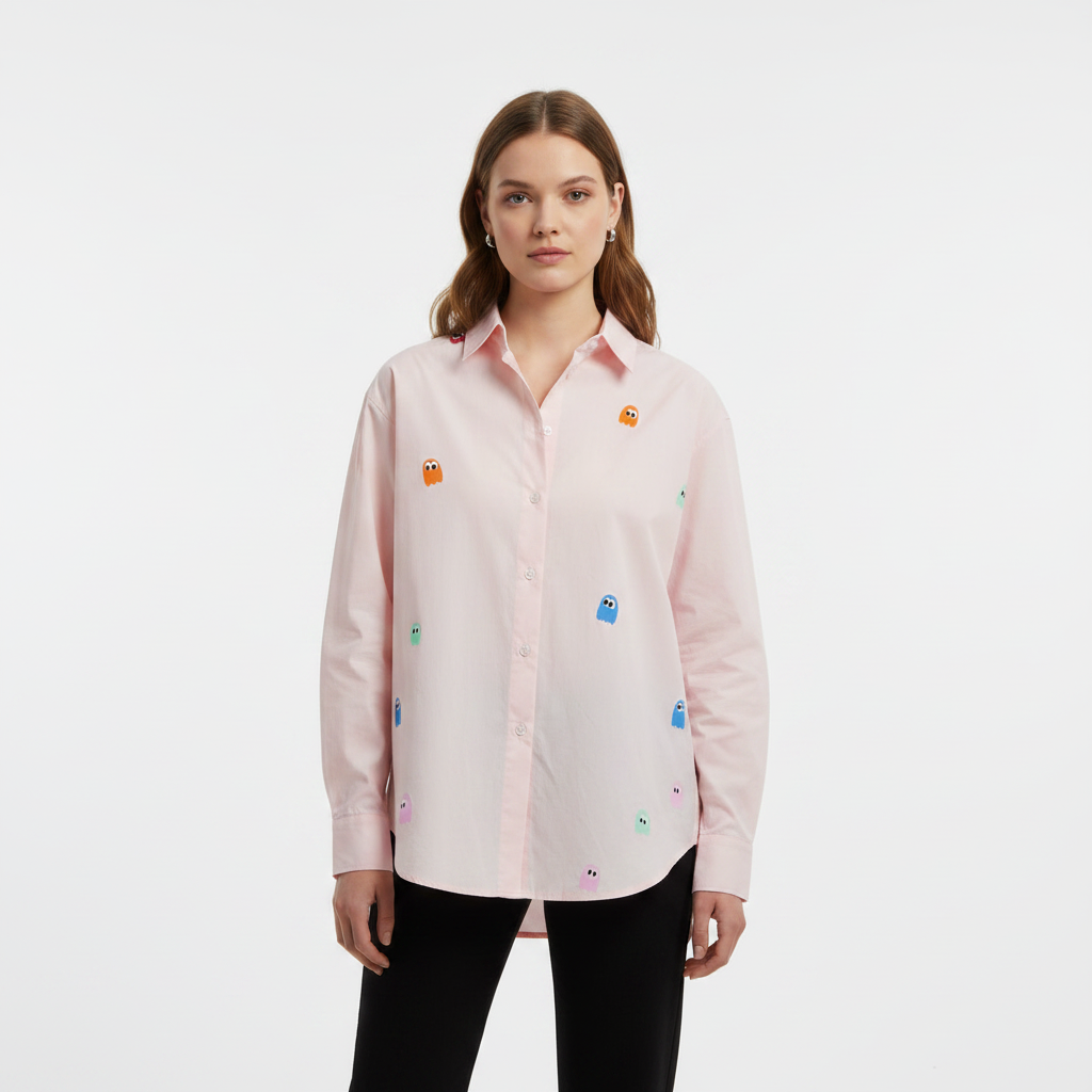 Light Pastle Pink flower Shirt
