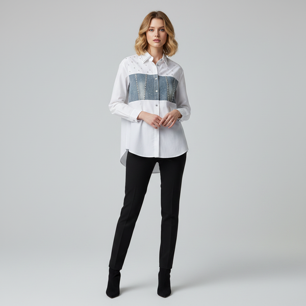 White Denim Shirt