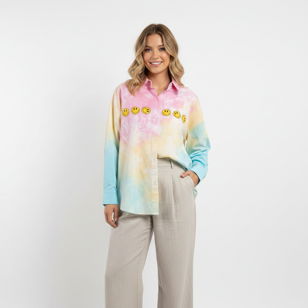 Colorful Smiley Design Shirt