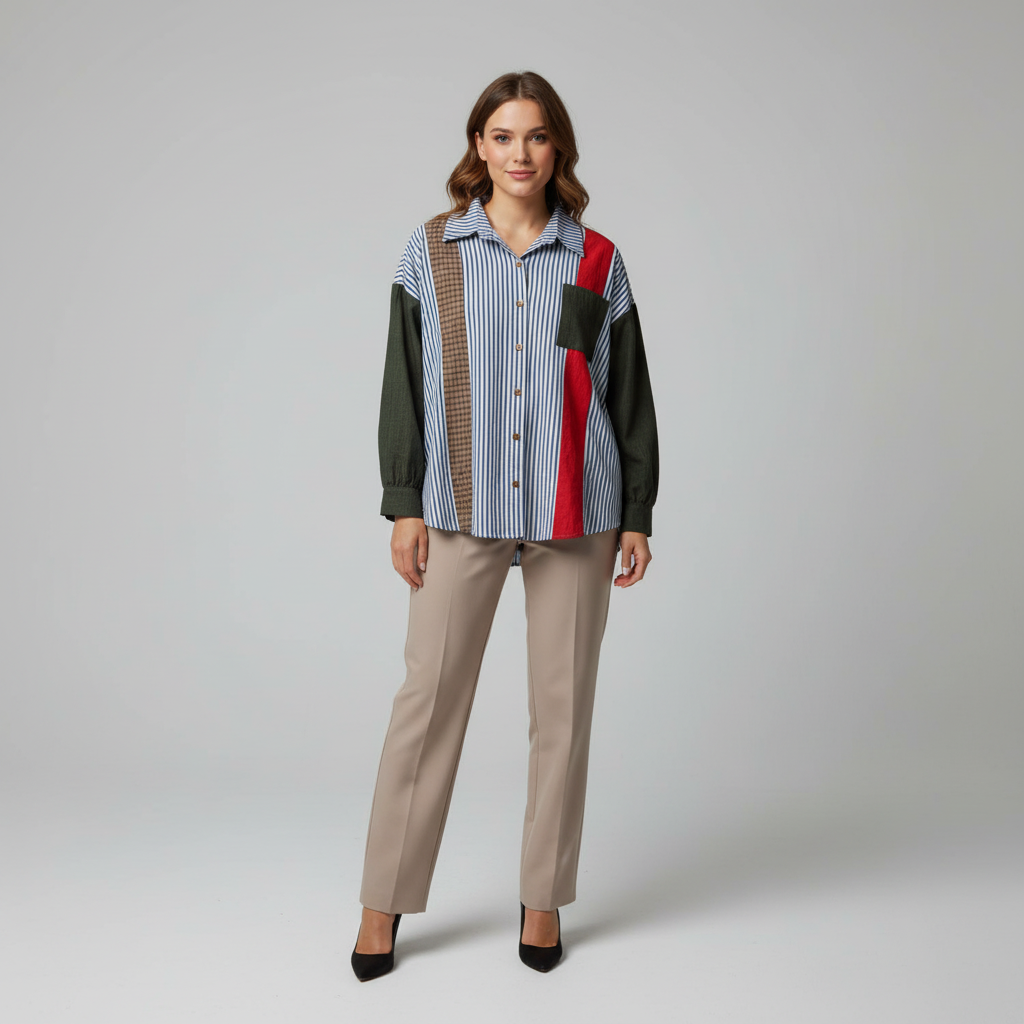 Multi Color Blue Strips Shirt