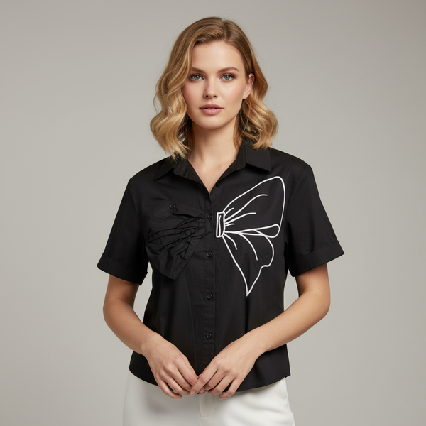 Black Butterfly Shirt